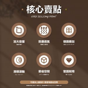 【FL生活+】 加厚可疊加防塵附輪收納盒系列(A323-327)