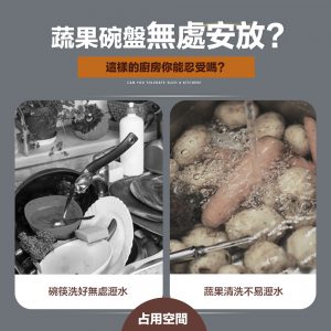 【FL生活+】不鏽鋼可伸縮廚房瀝水置物架-L號(A-144)