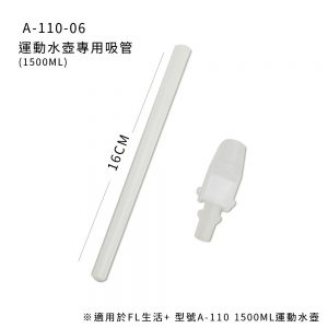 【FL生活+】彈蓋式漸層運動水壺替換吸管配件(含吸嘴) 1500ml 2000ml