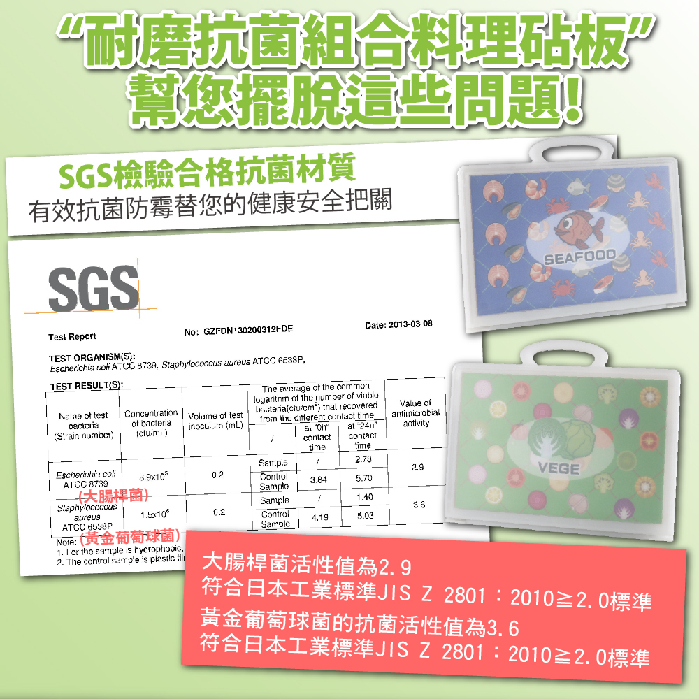 【FL生活+】耐磨抗菌組合料理砧板(FL-041)