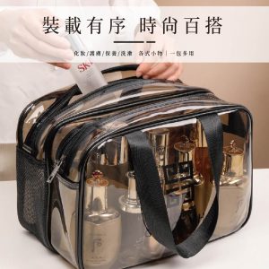 【FL生活+】雙層乾濕分離洗潄運動收納包-中型款(A-156)